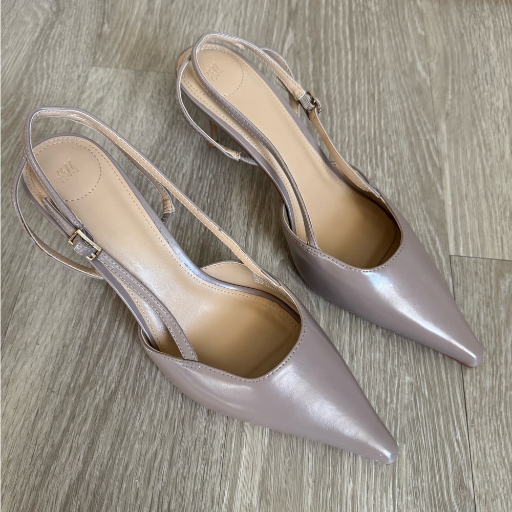 H&M Taupe Slingback Heels